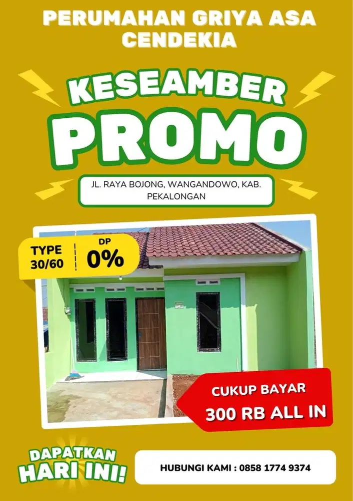 DP 0 %, Angsuran Ringan 1 Jutan-nan saja