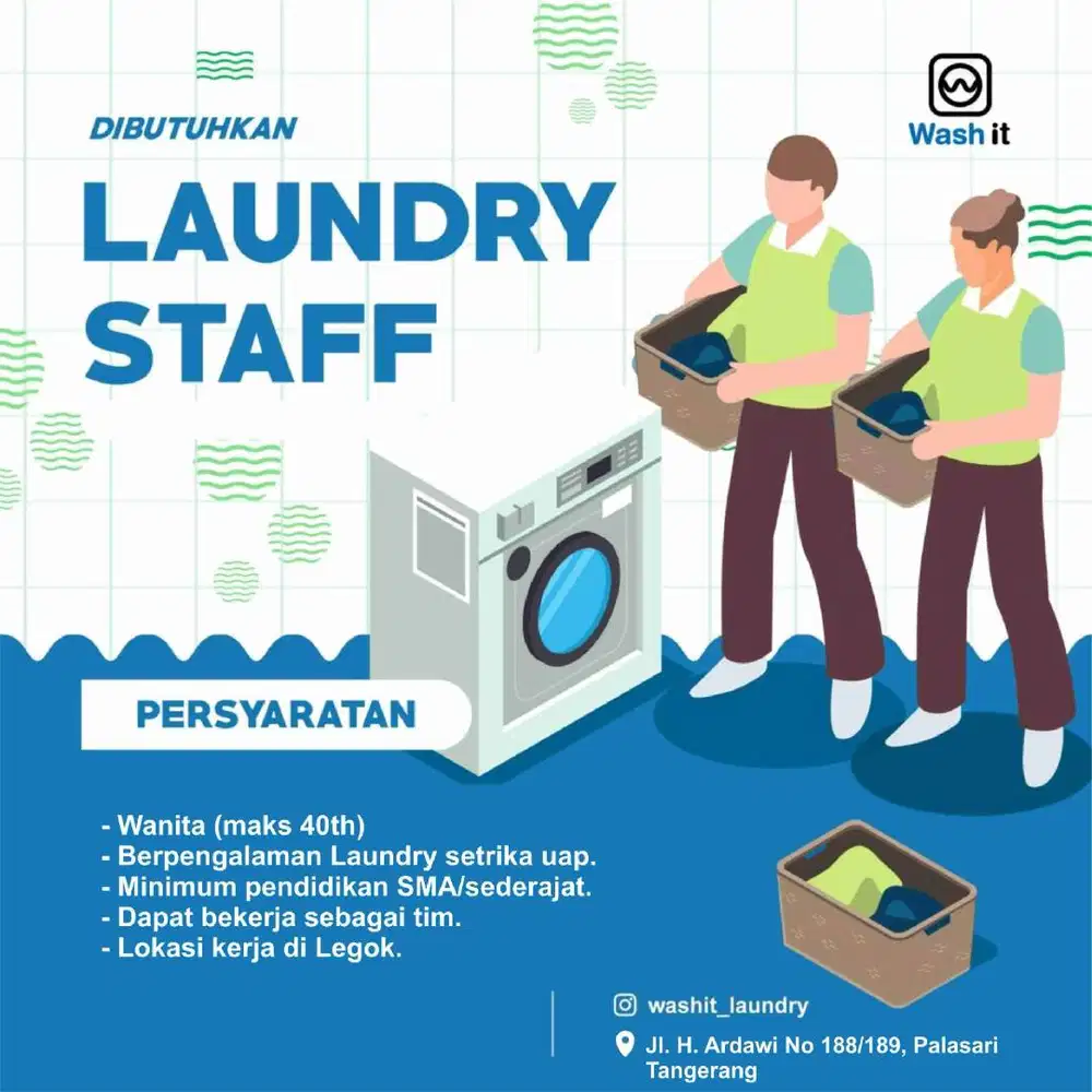 DIBUTUHKAN Karyawati Laundry