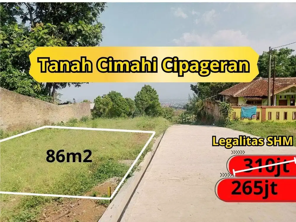 DIJUAL TANAH SIAP BANGUN DI CIMAHI DEKAT ALUN-ALUN