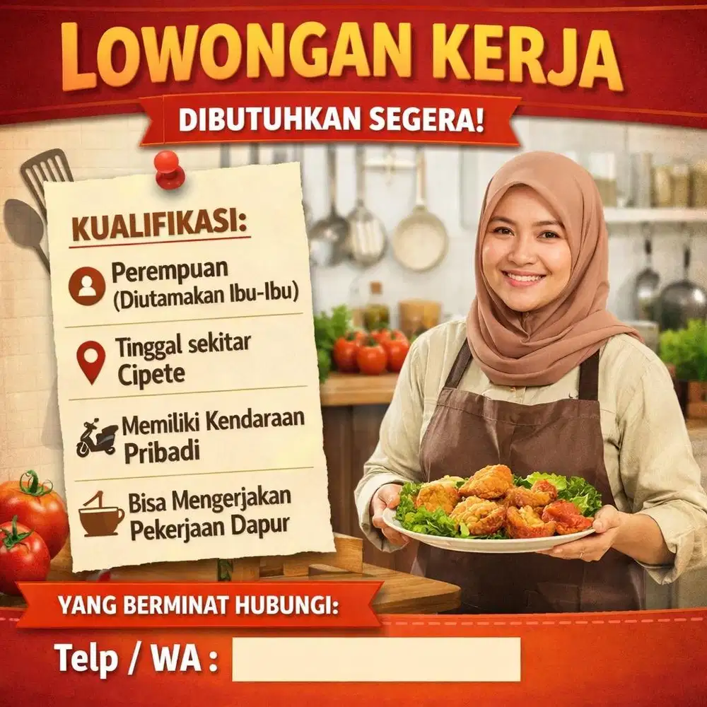 Dibutuhkan Karyawan Untuk Warung