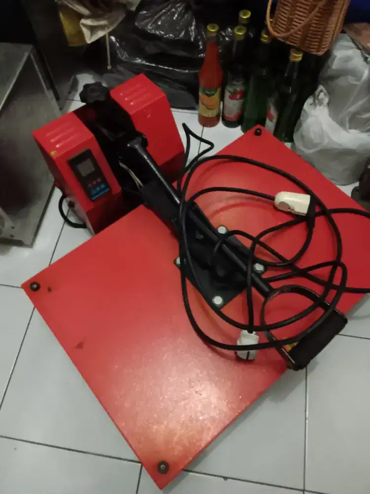 mesin heat press(mesin press sablonan kaos 1800 watt) hotpress sablon