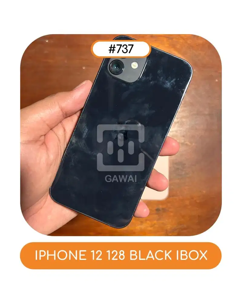 #737 Iphone 12 Black 128 Ibox BH 76%
