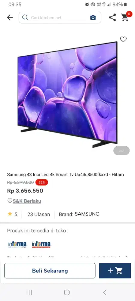 PROMO KREDIT SAMSUNG 43 INC LED 4k SMART TV