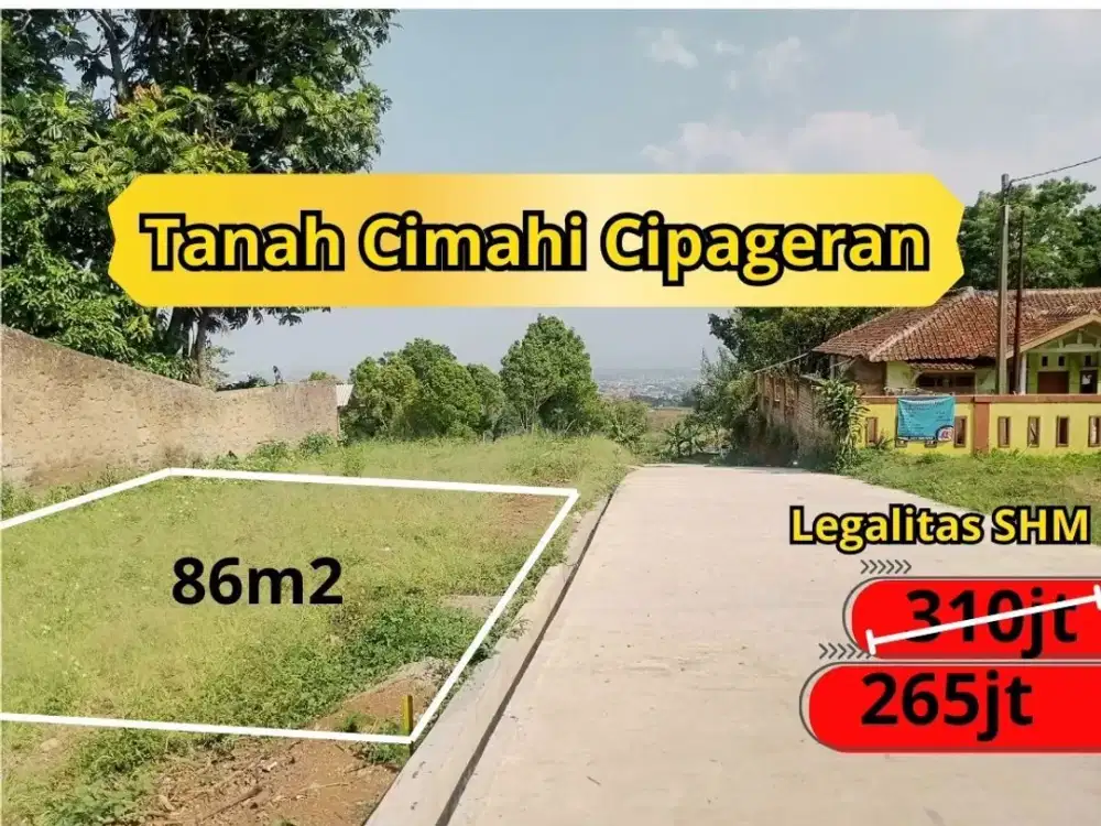 DIJUAL TANAH SIAP BANGUN DI CIMAHI DEKAT ALUN-ALUN