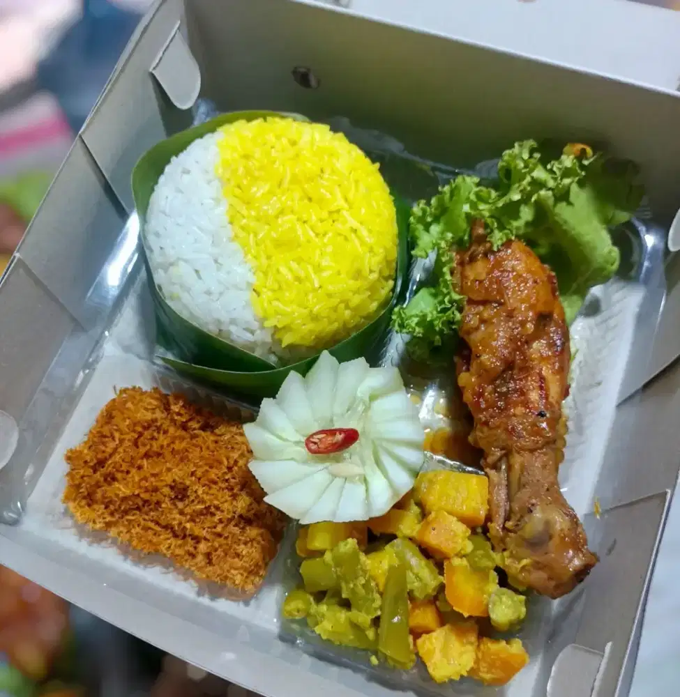 Nasi kotak megengan, takjil free parcel