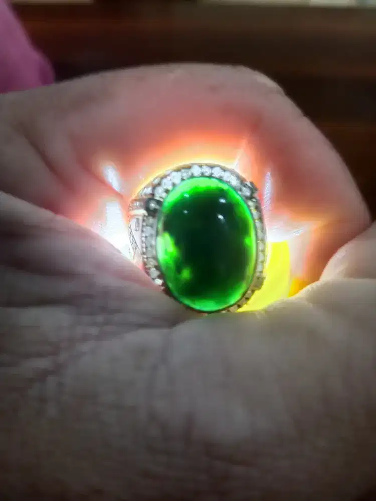 Cincin Bacan Doko Hijau Tua Ring Kunsar Size Medium