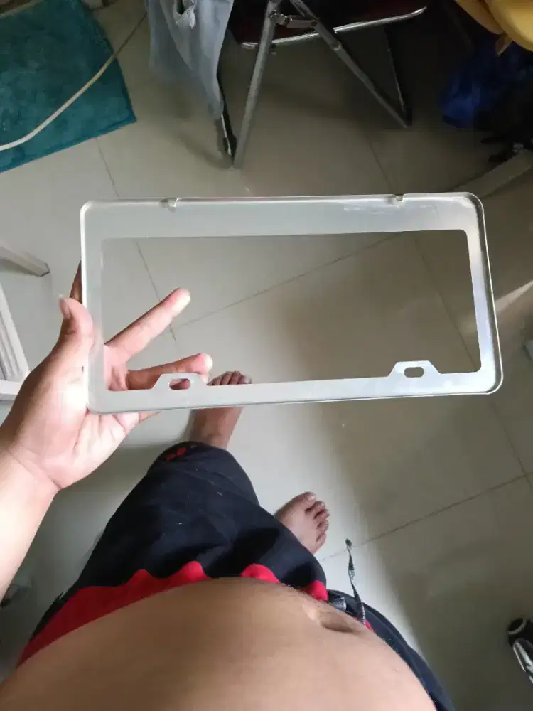 Frame plat chrome mobil stainless