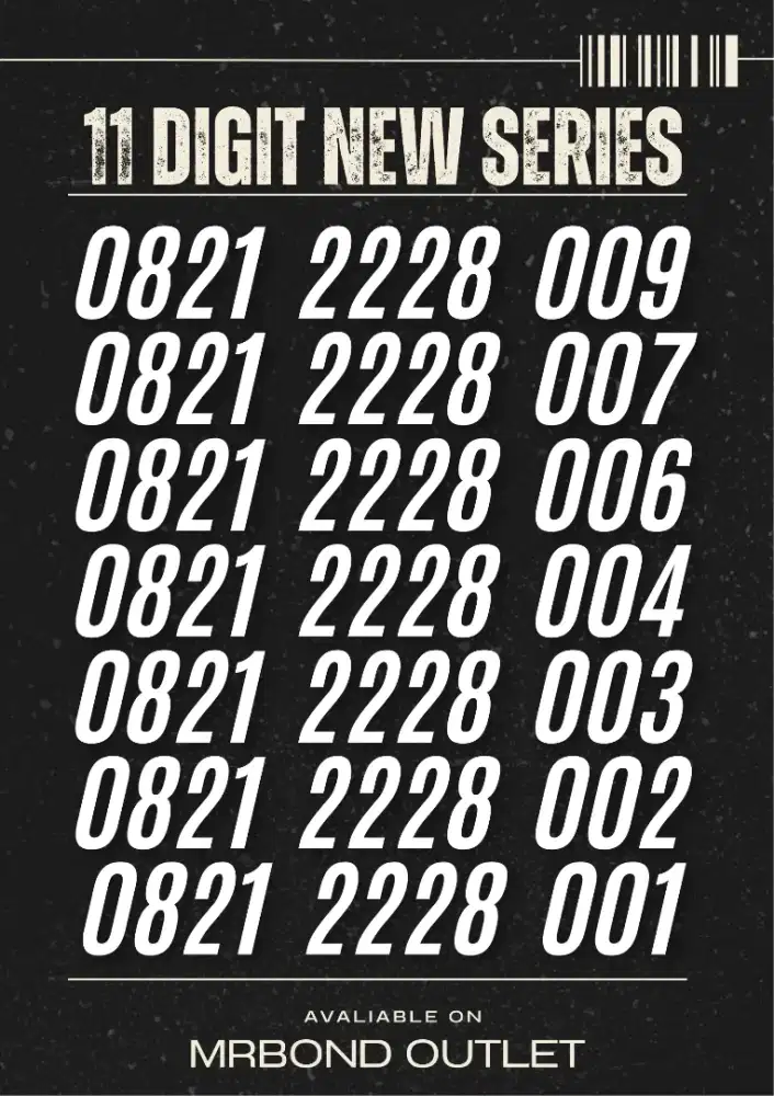 NOMOR CANTIK SIMPATI 11 DIGIT NEW SERIES KARTU PERDANA TELKOMSEL