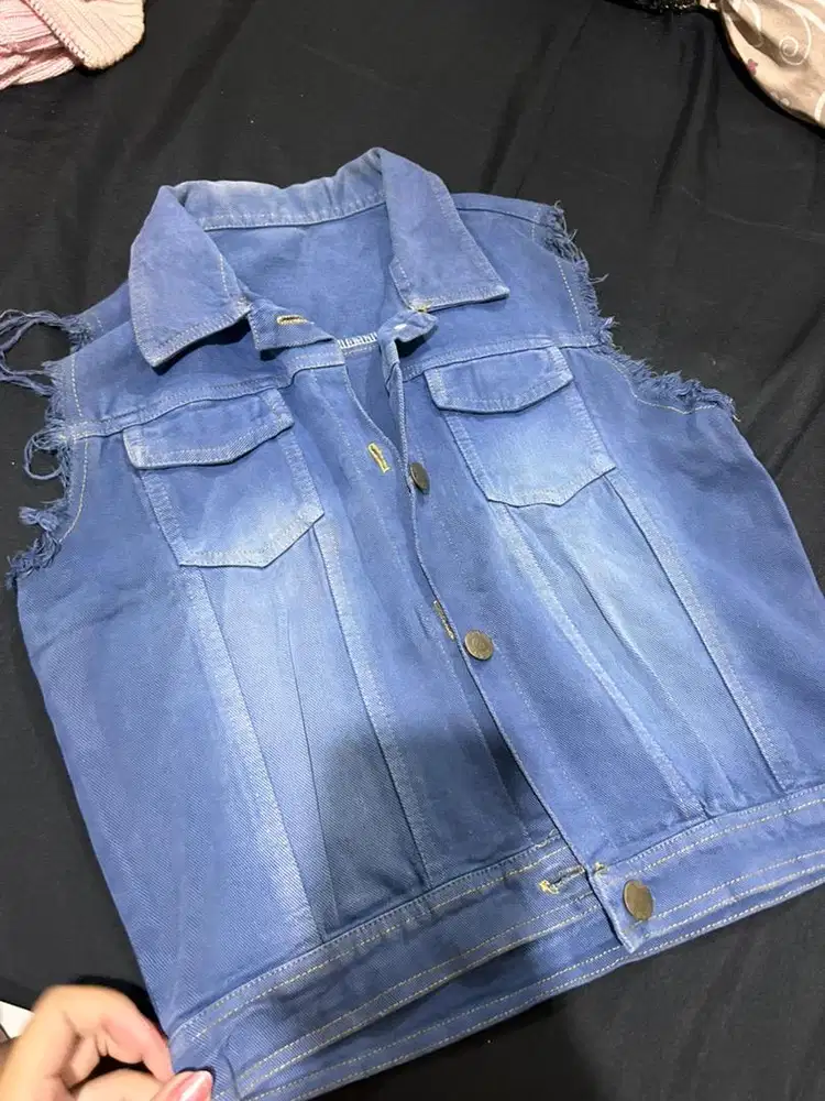 Denim dark blue crop