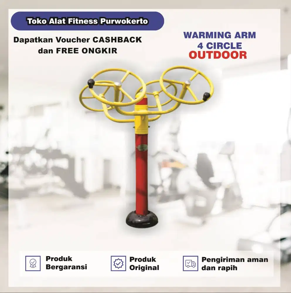 Alat Fitness Outdoor Warming Arm 4 Circle Taman