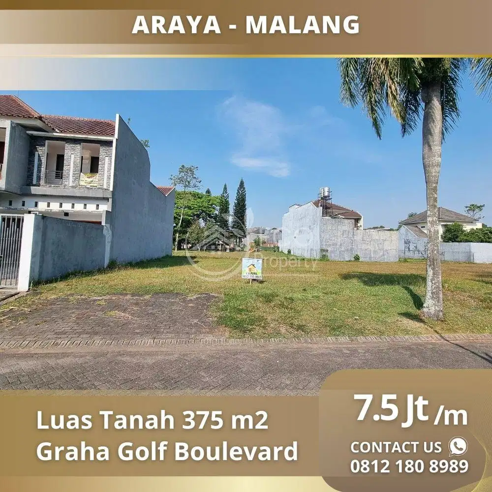Tanah Siap Bangun Lokasi Graha Golf Boulevard Araya Malang