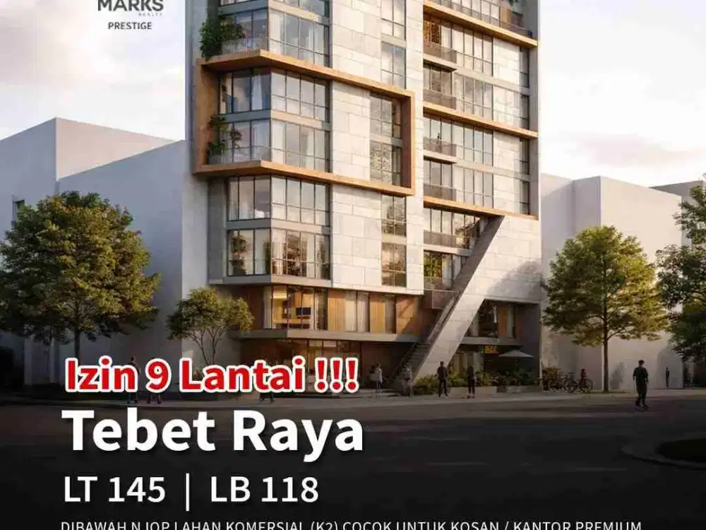 Di Bawah NJOP Lahan Komersial (K2) di Tebet Raya , cocok untuk kosan/kantor premium
Luas tanah 145m2
Luas bangunan 118m2
Shm
Njop hampir 6M
Izin bisa sampai 9 lantai
Harga 4.8 M