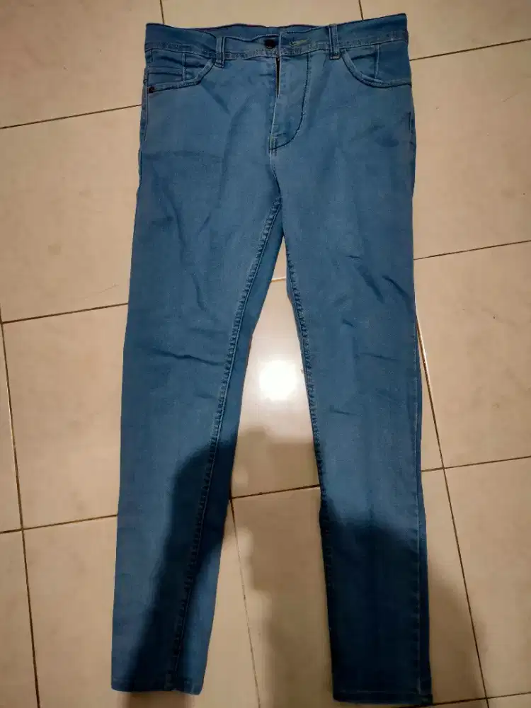 Jual Celana Panjang Jeans Slim Fit (warna : Denim, Grey, Hitam)