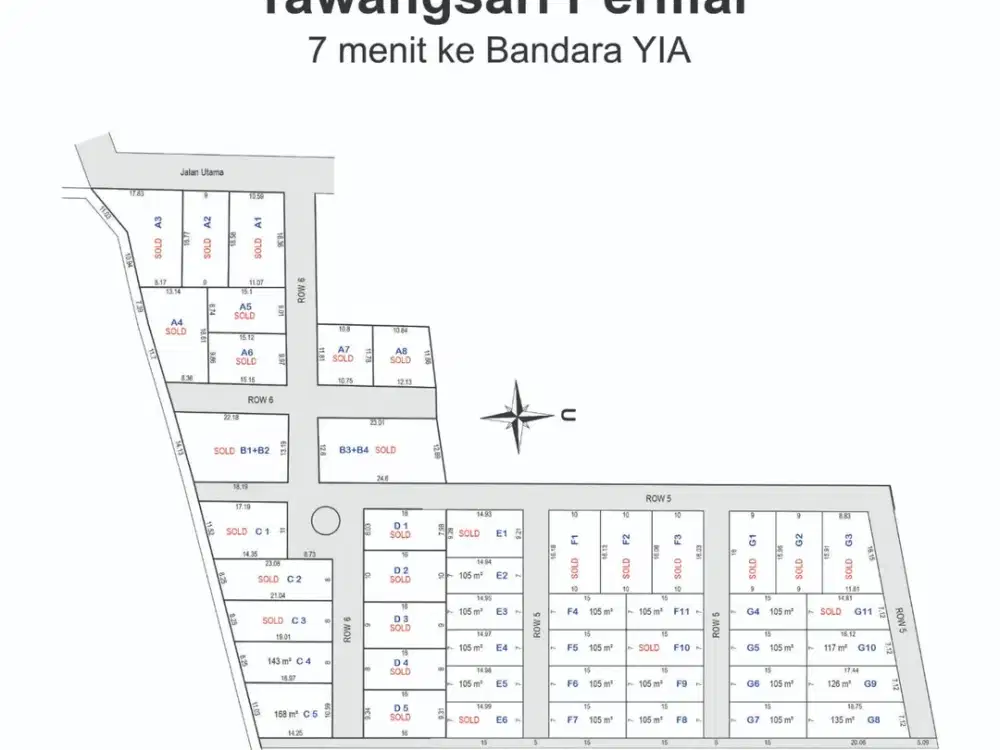 Tanah Siap Bangun 143 m² Tawangsari – Lokasi Ramai & Strategis