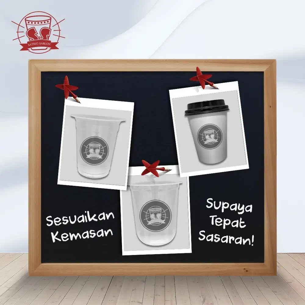 Cetak Sablon dan Printing Gelas Plastik
