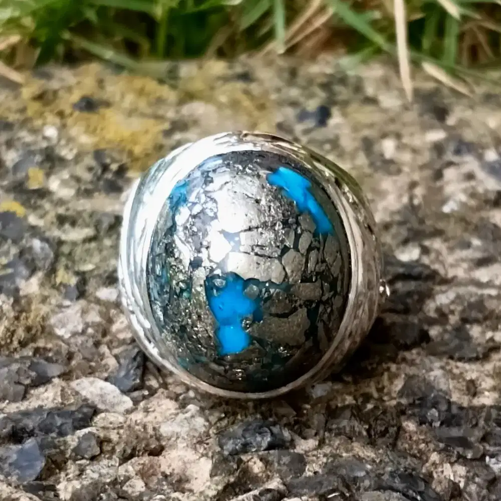 cincin perak pirus persia badar 01