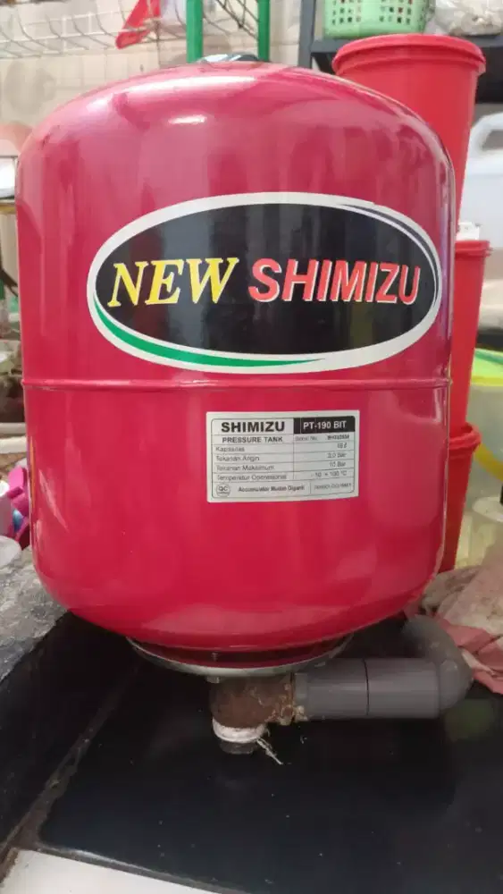 Tabung pompa air shimizu PT 190 bit 19L/merah