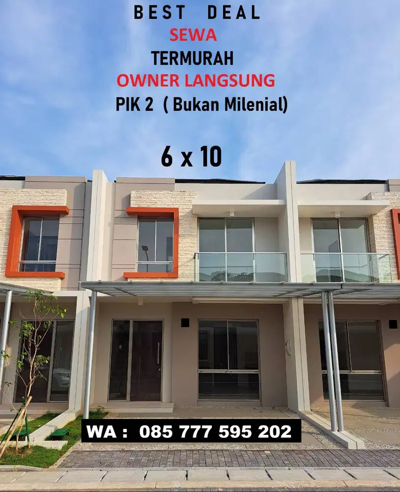 Disewakan!! Rumah Pik 2 Uk. 6X10 Murah!! Cluster Hawaii