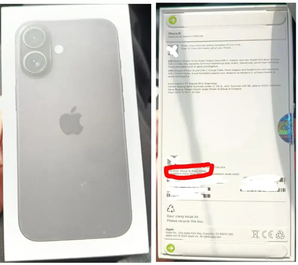 iPhone 16 – 256GB Brand New (Garansi Digimap)