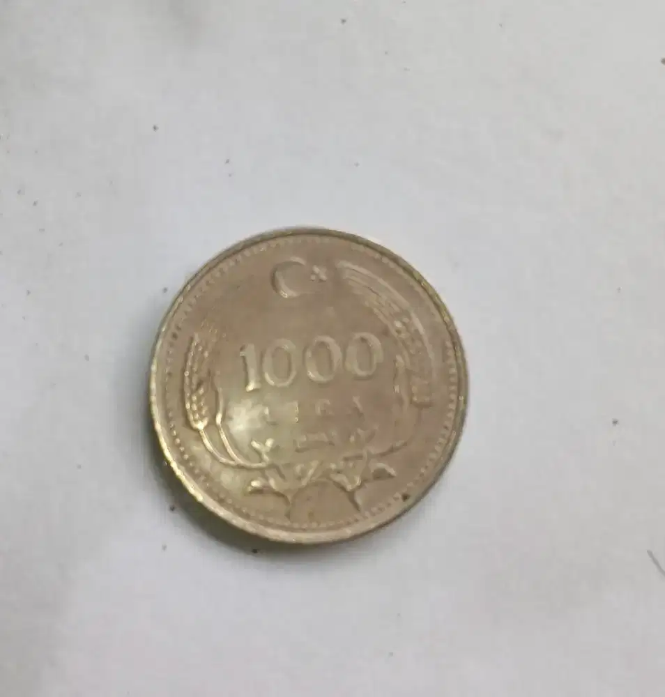 Uang koin 1000 lira thn 1994 dari turki