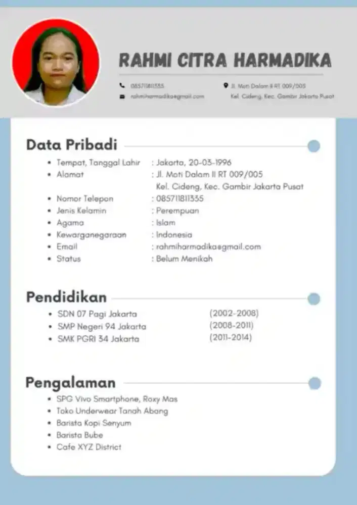 Info lowongan pekerjaan barista,f&b,jaga toko ,kasir, server