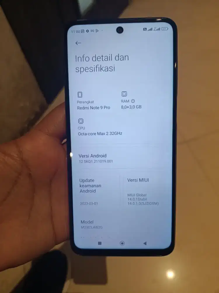 Xiomi redmi note 9 pro 8/128 no minus kelengkapan hp aja