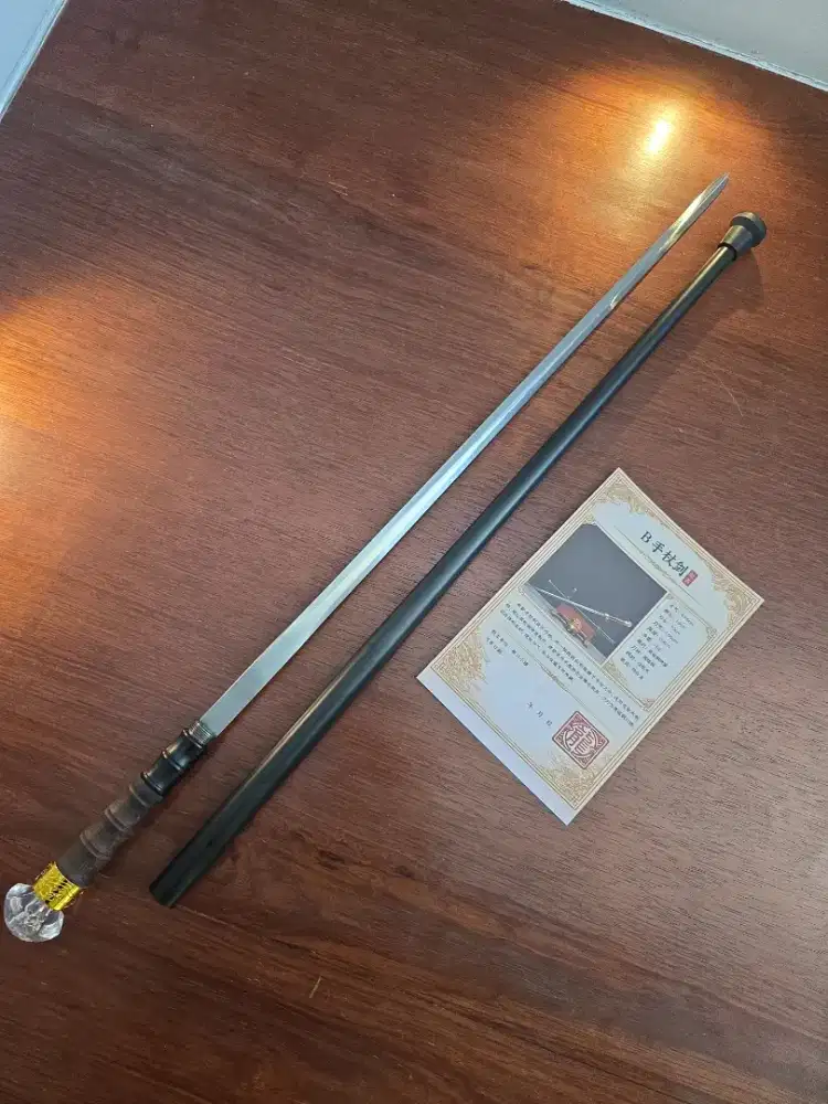 PEDANG TONGKAT JALAN Silent torn walking sword cane