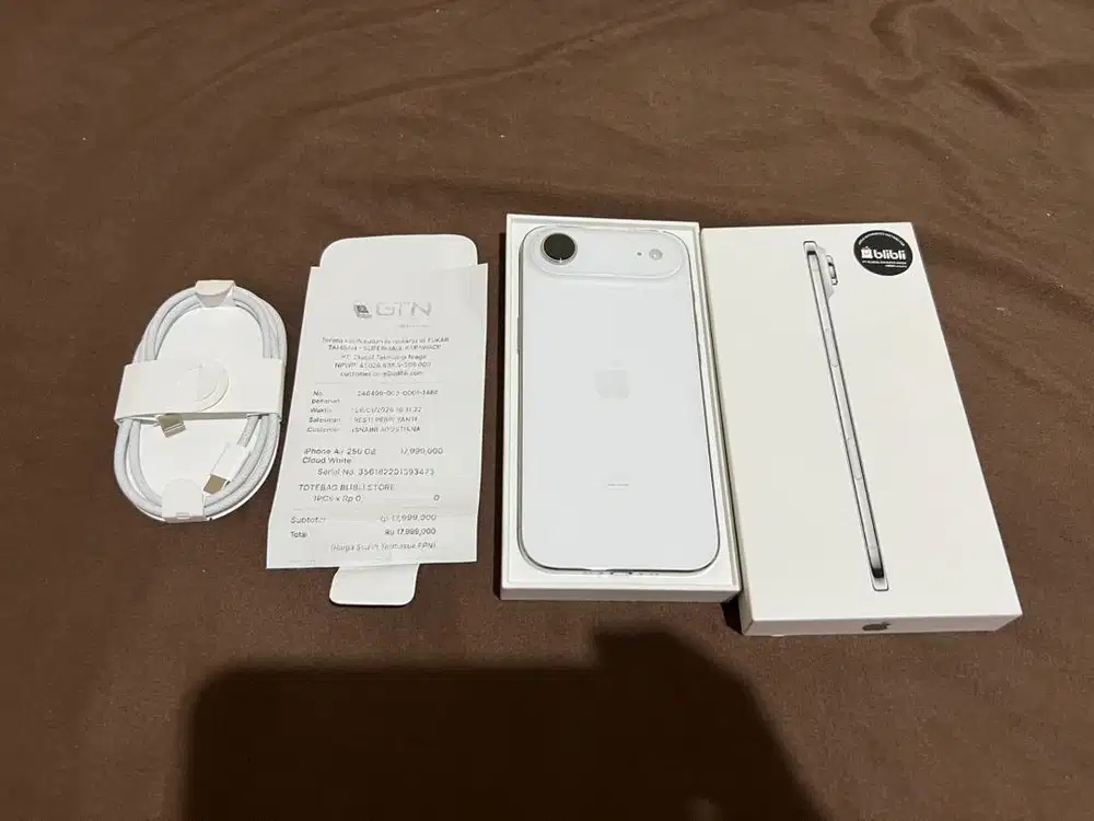 Iphone 17 Air 256 resmi baru 3 hari pembelian 28/01/2026