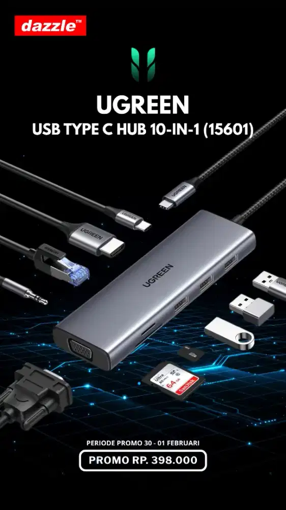 UGREEN TYPE C HUB 10-IN-1 (15601)