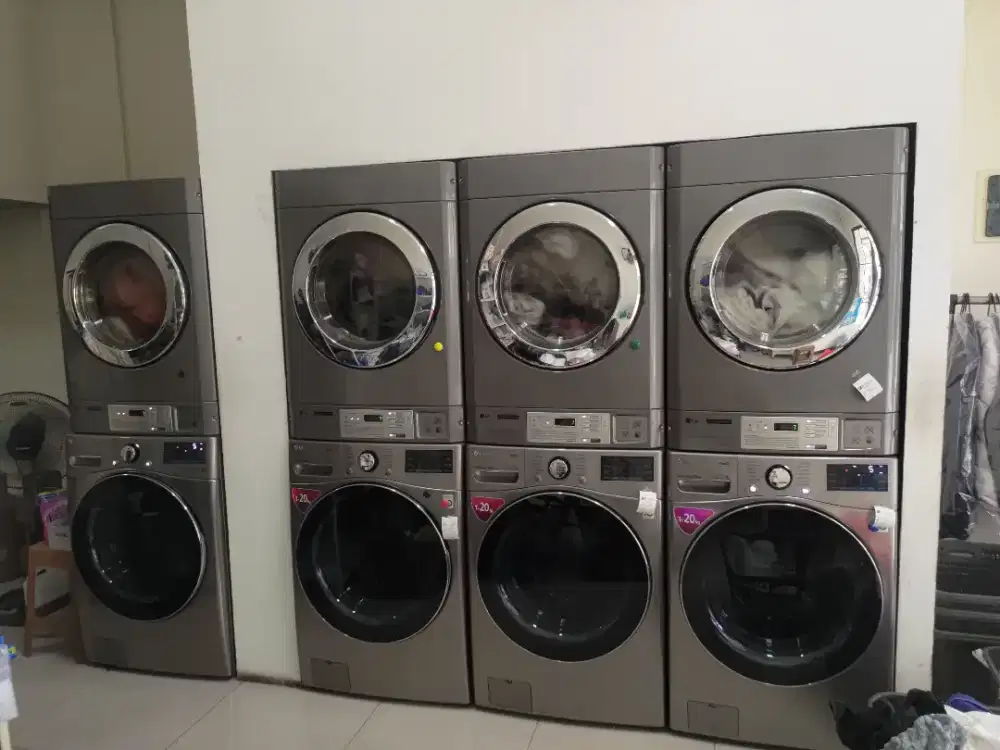 Mesin cuci 20kg + pengering LG