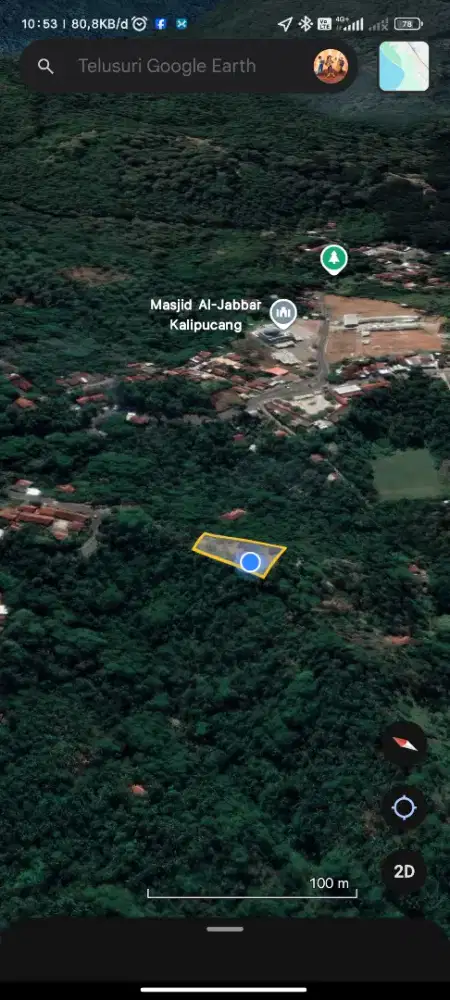 Dijual Tanah 140 Bata (1.960 m²) Dekat Jl Raya Kalipucang–Pangandaran