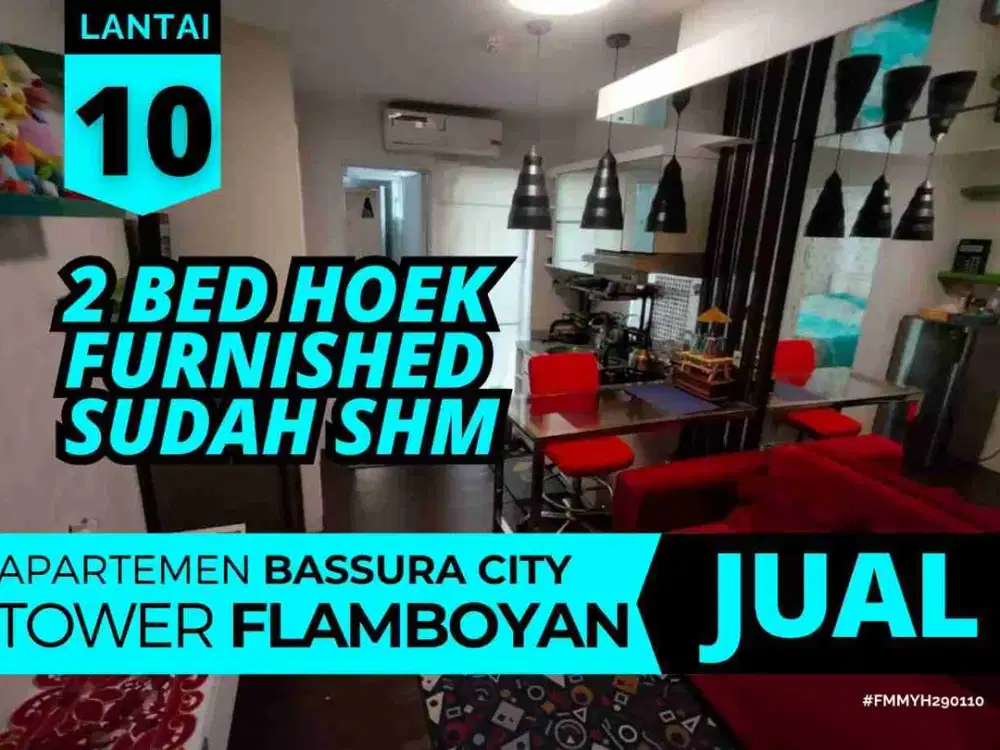 Jual 2 Bedroom Furnished SHM Lantai 10 Tower F Apartemen Bassura City