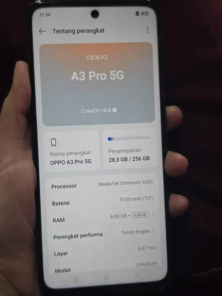 Second oppo A3 Pro 8/256 5G ex display