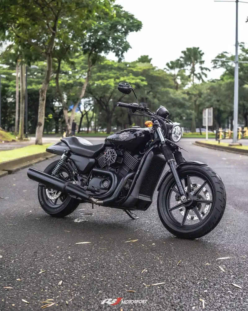 Harley Davidson Street 500 Nik 2015 Warna Hitam Knalpot Costom