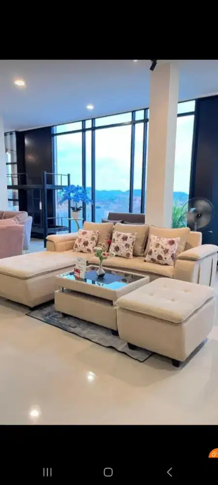 Kredit sofa cantik pakai home credit bunga 0% gratis 2x angsuran