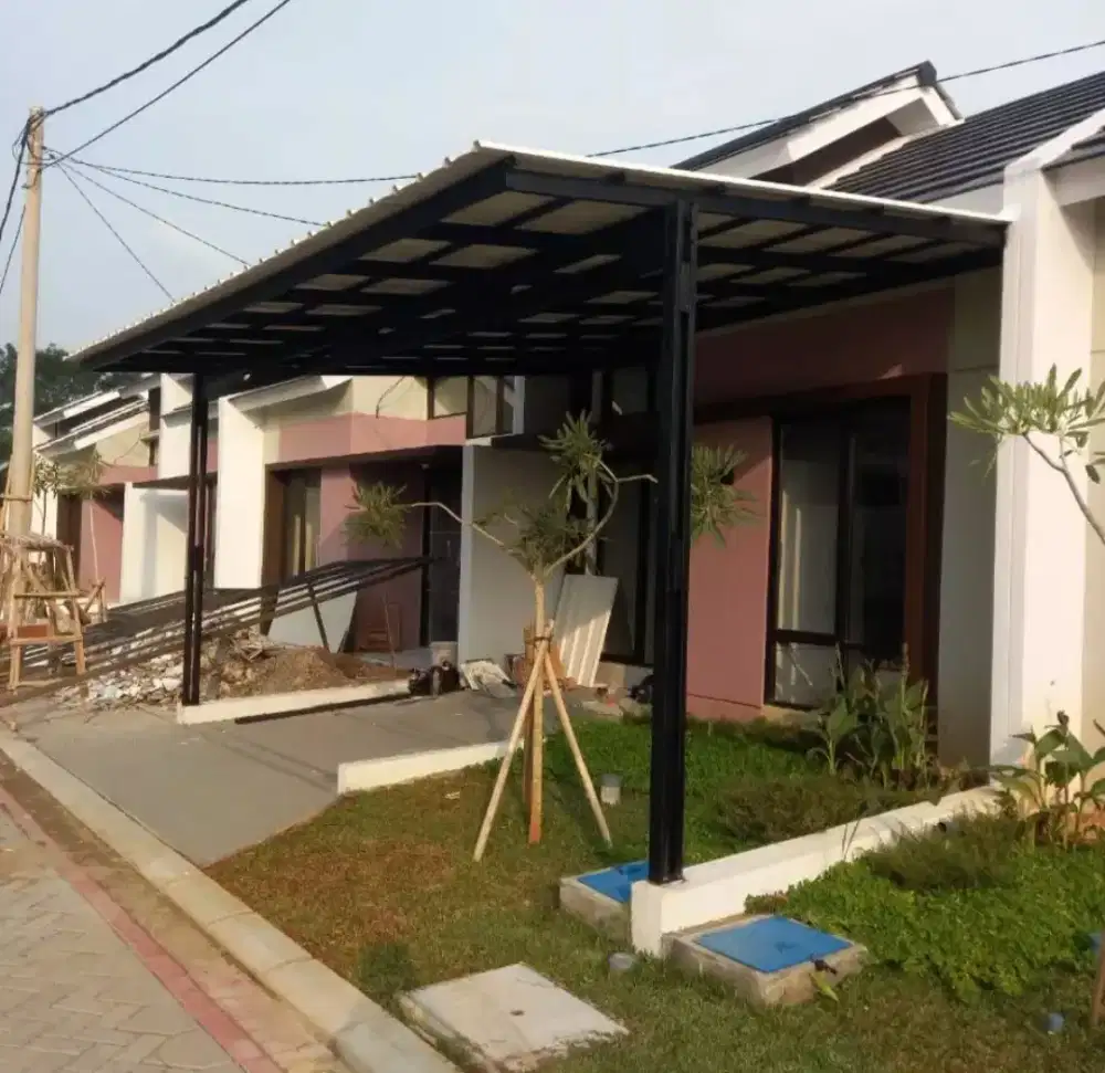 Pasang kanopi baja ringan