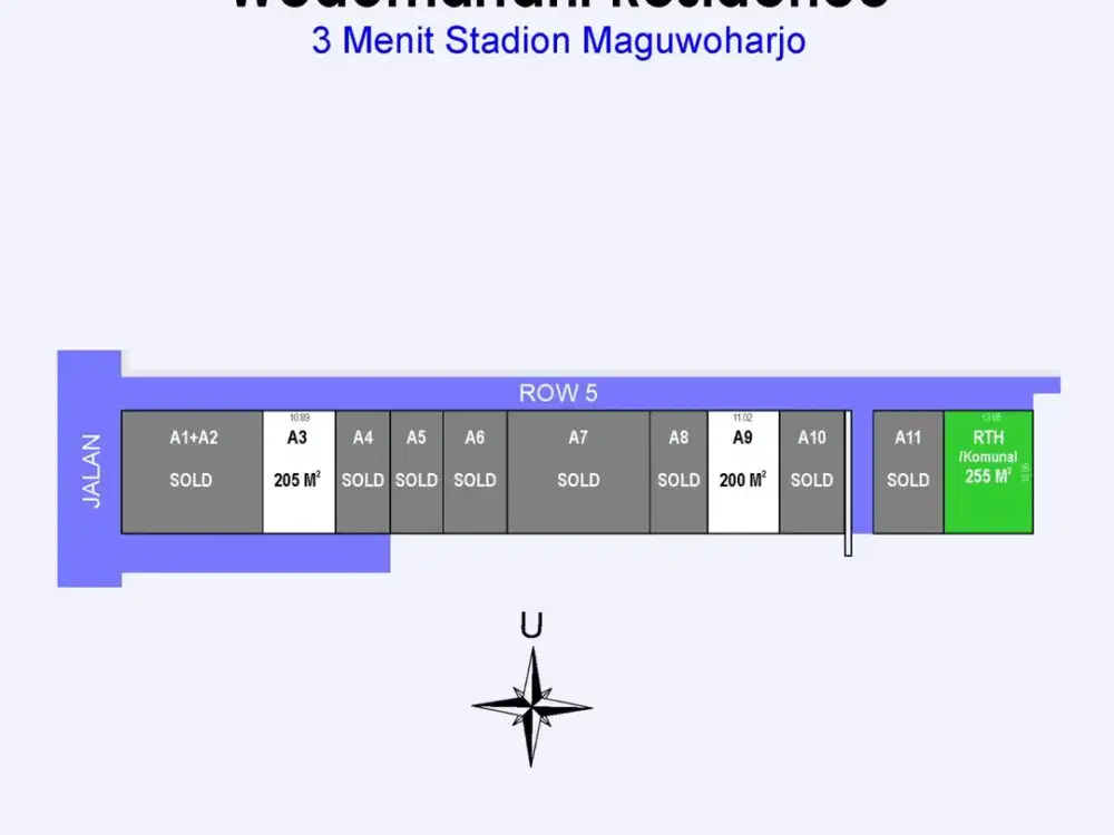 Tanah SHM Pekarangan 205 m² Wedomartani Sleman – Dekat Jogja Bay