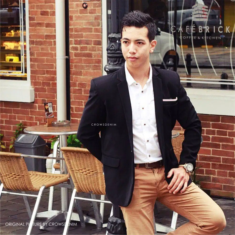 Jas Blazer Casual Formal white List – BK01