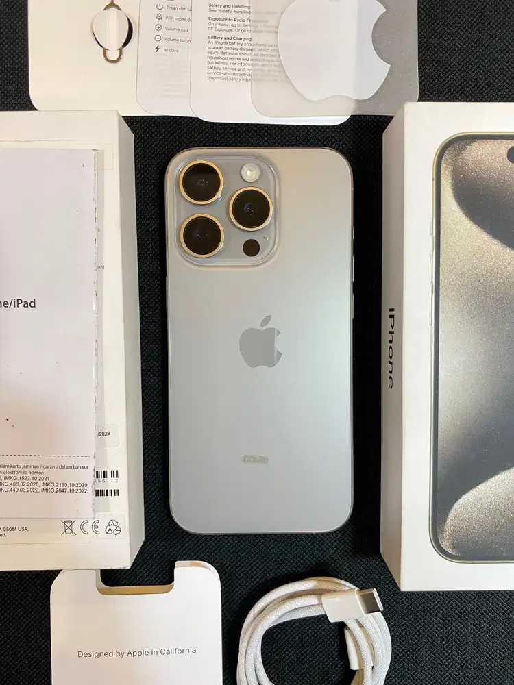 iPhone 15 pro 256gb Ibox, no minus, mulus perfect, lengkap full set