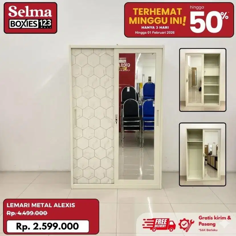 Lemari besi pintu geser murah