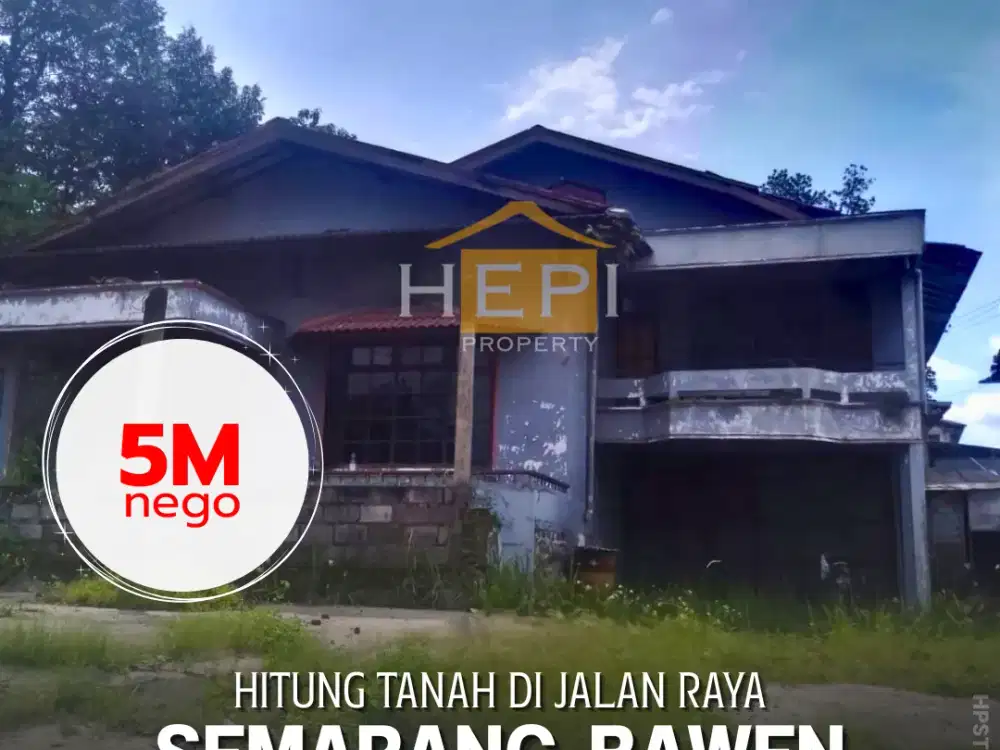 Dijual Rumah Hitung Tanah di Jalan Raya Semarang - Bawen