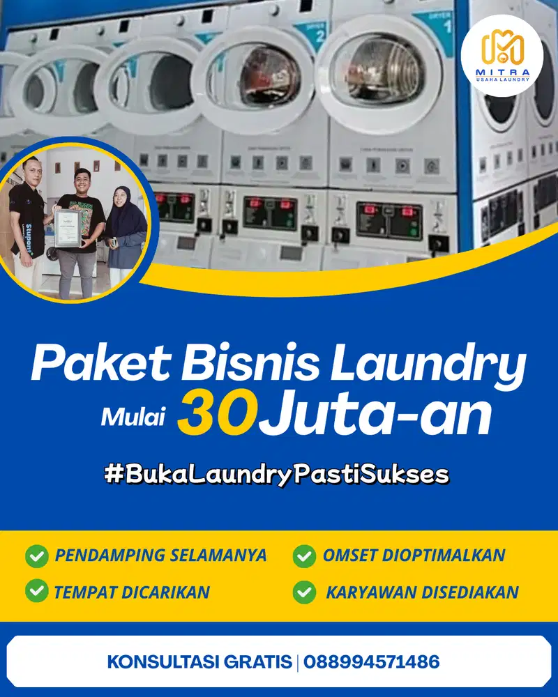 Paket Usaha Laundry lengkap mulai 30 jutaan surabaya jawa timur