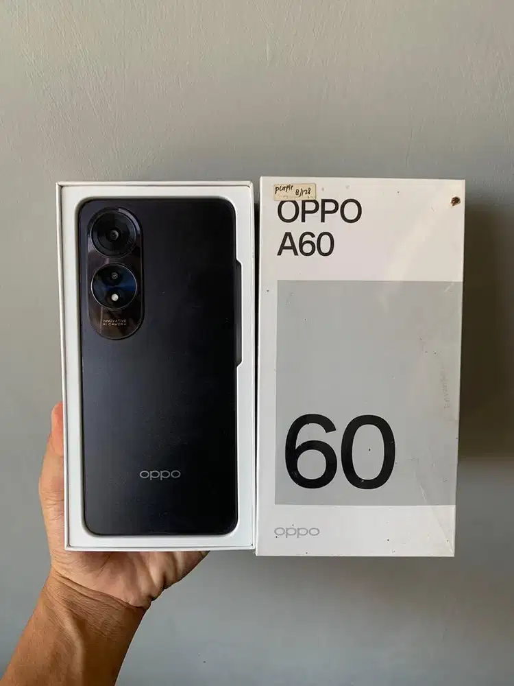 Oppo A60 8/128 fullshet segel lecet pemakaian saja