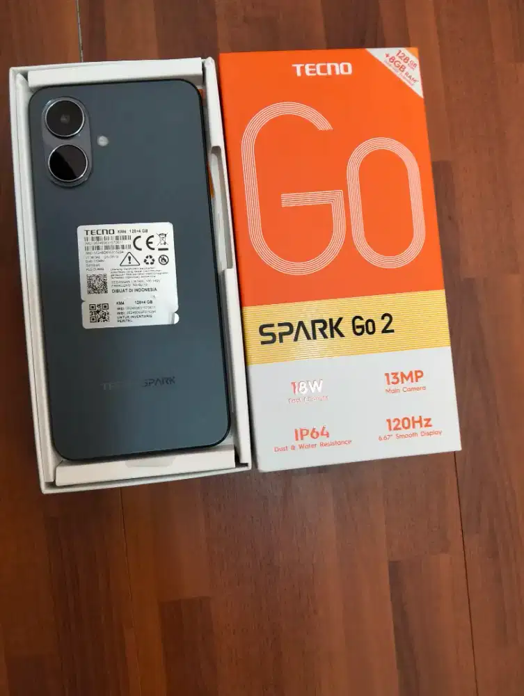 TECNO SPARK GO2 RAM 16/128GB HITAM FULLSET