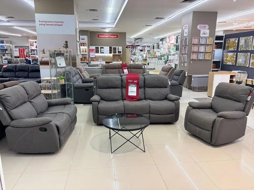 Sofa Set Nathan Recliner Grey