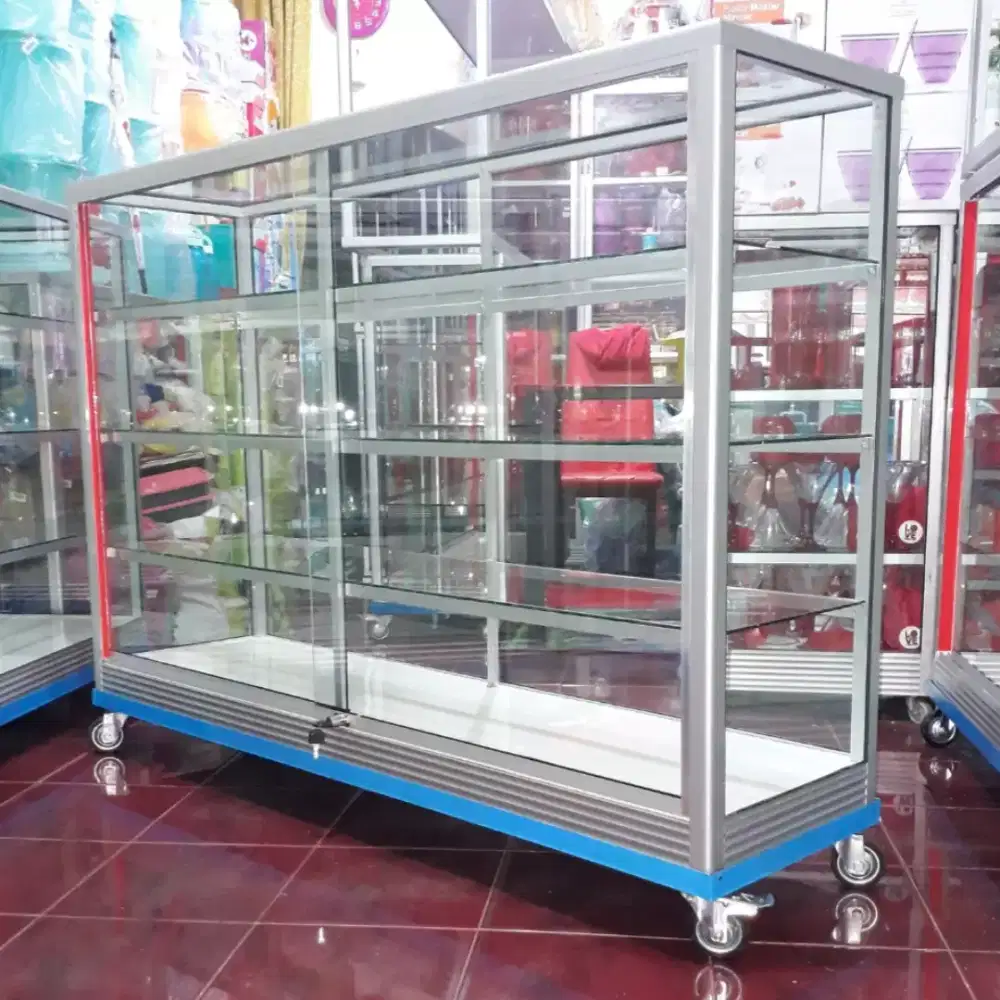 Etalase Panjang 1,5 Meter || Pakai Roda