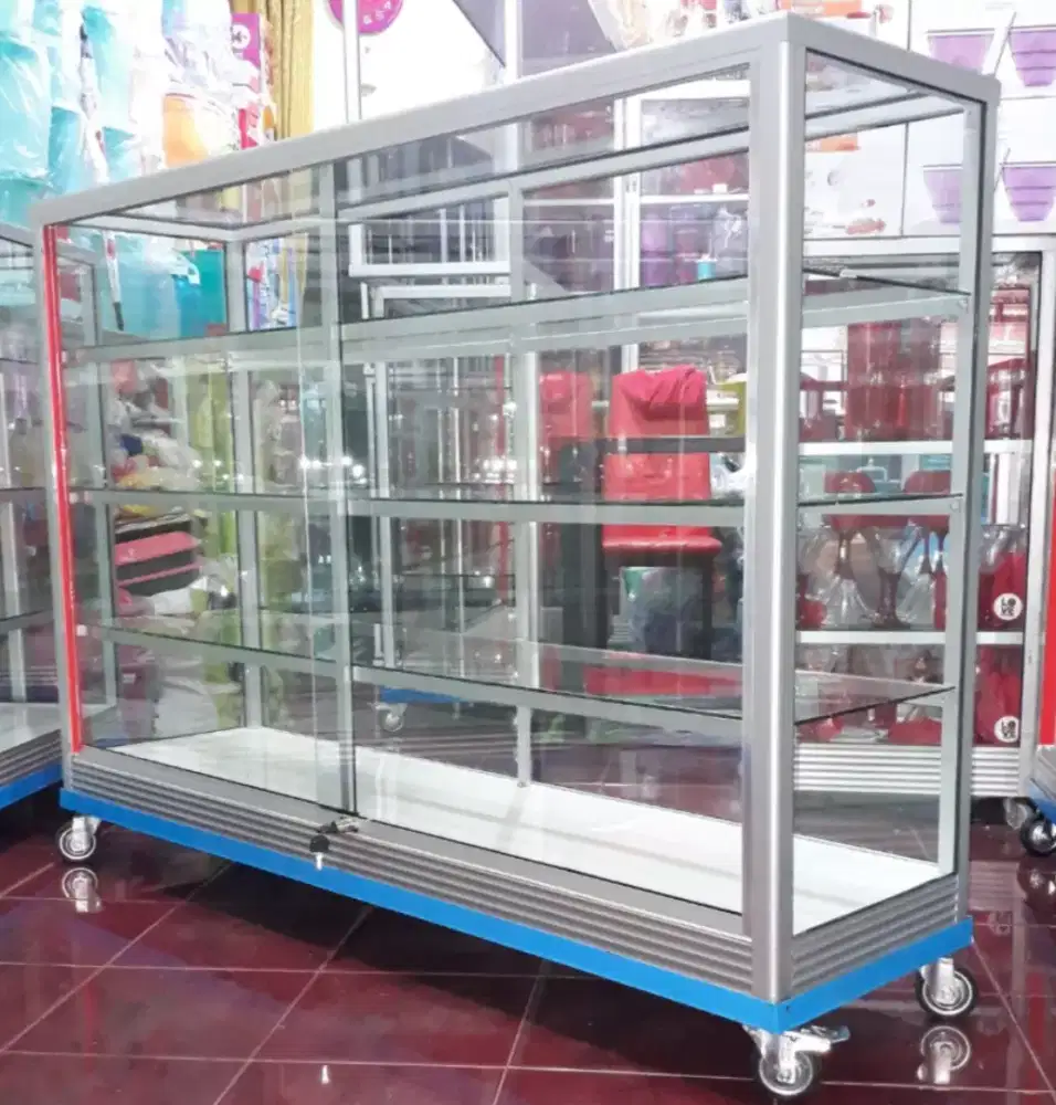 Etalase Toko 1,5 Meter ||Sudah Pakai Roda