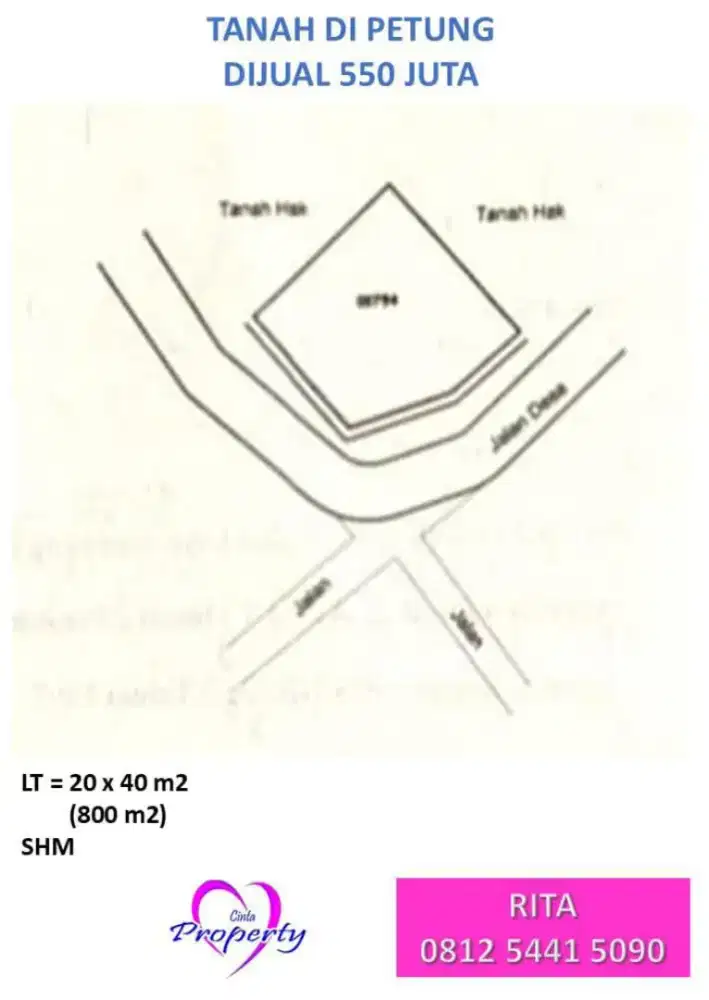 DIJUAL TANAH DI PETUNG