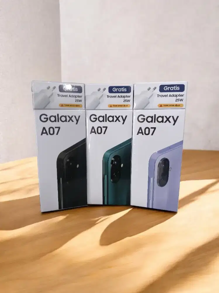 Samsung A07 4/64 new resmi free adapter 25w