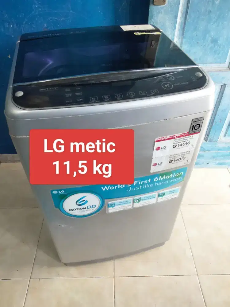 Mesin cuci metic LG inverter 11,5 kg kk